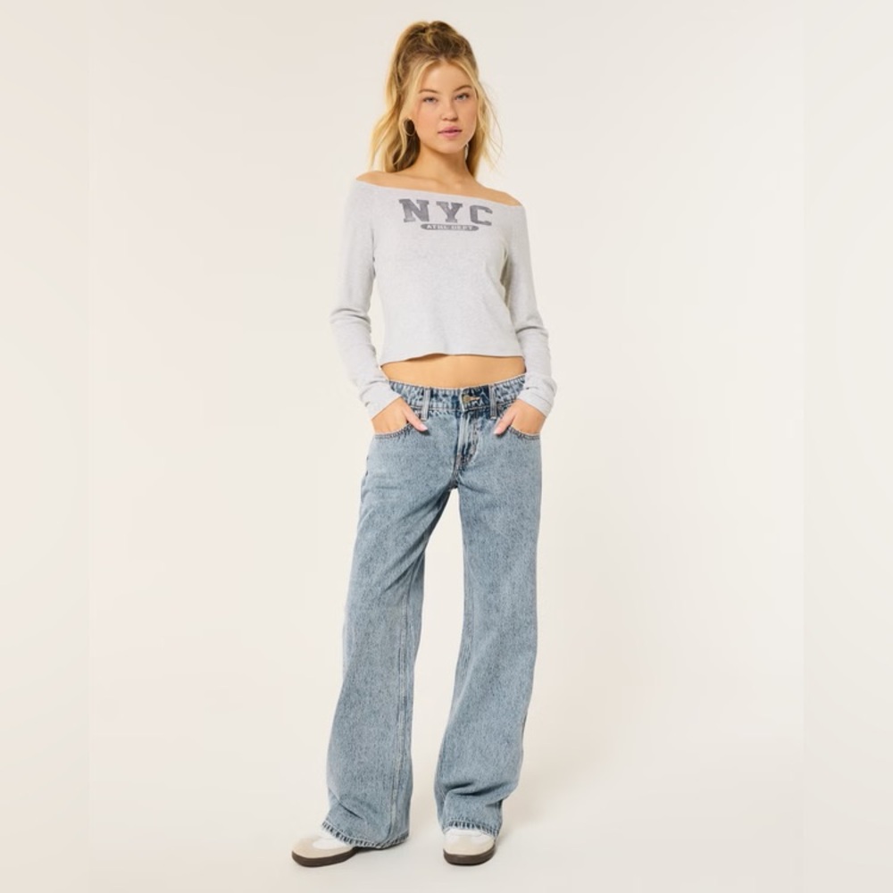 NWT Hollister Low-Rise Baggy Jeans Women's 6 - Picture 8 of 8